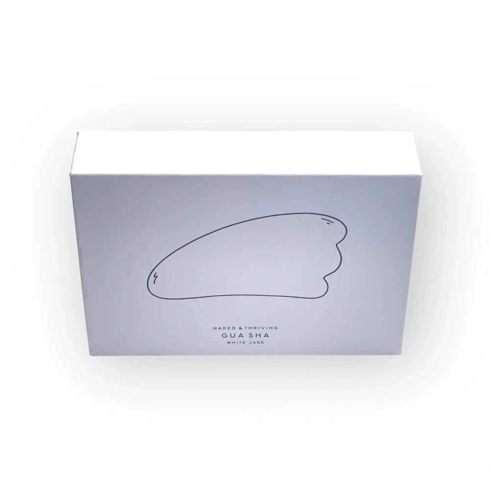 new Naked & Thriving 𒀭Jade Gua Sha Sculpting Tool 𒀭 White 𒀭Anti Aging Ritual Spa